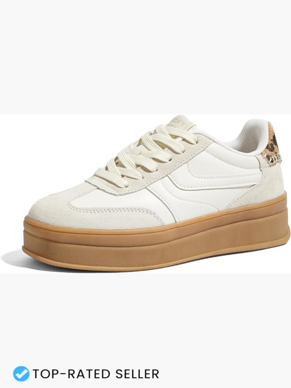 Platform Sneakers Retro Suede Mesh Lace Up Comfort Casual Streetwear Chunky Sole